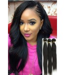 Brazilian virgin 3 bundles silky straight hair weaves