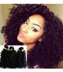 Chinese virgin 3 bundles curly hair weaves