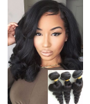 Chinese virgin 3 bundles loose wave hair weaves