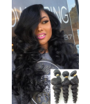 Malaysian virgin 3 bundles loose wave hair weaves