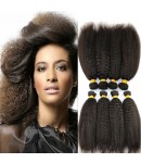 4 bundles kinky straight machine wefts Brazilian virgin