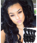 Brazilian virgin 4 bundles loose wave hair wefts 