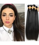 Brazilian virgin 4 bundles silky straight hair weaves