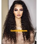 Denise- 4C hairline natural curly 13*6 HD lace front wig Brazilian virgin human hair Pre-plucked