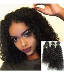 Chinese virgin 4 bundles curly hair weaves