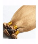 4 bundles Brazilian virgin silky straight blonde color #27