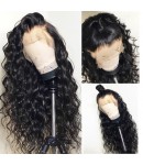 Emily32-Pre plucked Brazilian virgin human hair beachy wave 360 wig 