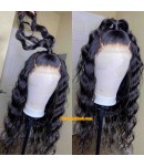 Angela 15-5x5 HD lace closure wig beachy wave 10A grade Brazilian virgin human hair 