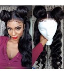 Emily24-Brazilian virgin big wave 360 lace frontal wig 