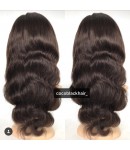 Tara-Brazilian virgin pre plucked body wave full lace wig