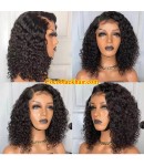 Angela 37-Bomb curl 5x5 HD lace closure wig 10A grade Brazilian virgin human hair Pre plucked hairline