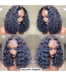 Angela 09-5x5 HD lace closure wig bomb deep wave 10A grade Brazilian virgin human hair 