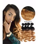 4 bundles Brazilian Virgin Body wave 1B/27 Ombre Hair Wefts