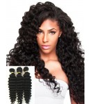 Chinese virgin 3 bundles deep wave hair weaves