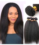 4 bundles kinky straight machine wefts Chinese virgin