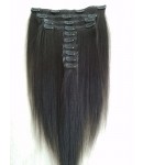 Brazilian virgin yaki straight Clips in hair extensions