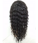 Karol-Burmese virgin hair 10mm curly silk top full lace wig bleached knots