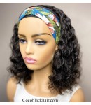 Rudy 07-Headband wigs curly bob Brazilian virgin human hair 