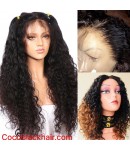 Emily09-Brazilian virgin curly wave 360 lace frontal wig 