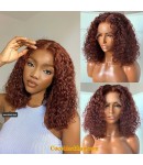 Emily94-Hand painted custom colored Curly 360 wig Pre plucked hairline