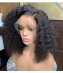 Alice-Pre plucked deep wave bob 13x6 glueless lace front wig Brazilian virgin human hair