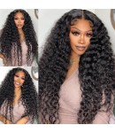 Jayda-13x6 HD Lace Deep Wave Pre plucked Brazilian virgin human hair glueless lace front wig 