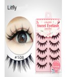 5 pairs Manual thick false eyelash-#108