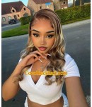 Diva- Platinum Highlight Glueless lace front wig Brazilian virgin human hair Pre plucked