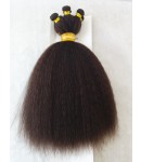 Indian remy kinky straight hand tied wefts