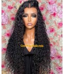 Laila-HD Lace 13x6 Wig Deep Curly Brazilian human hair glueless lace front wig Pre plucked