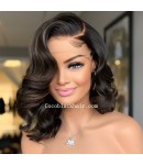 Angela 39- 5x5 HD lace closure wig Highlights wave bob