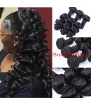Brazilian virgin 3 bundles loose wave hair weaves