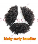 kinky curly bundles Brazilian virgin human hair 3 wefts 