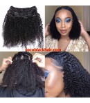 Brazilian virgin kinky curly Clips in hair extensions
