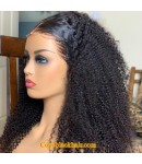 Asma-Kinky curly full lace wig Brazilian virgin human hair