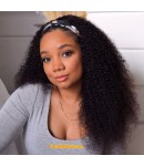 Rudy 04-Headband wigs kinky curly Brazilian virgin human hair 