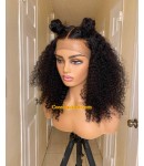 Nova 09-Kinky curls Brazilian virgin 13x6 wig glueless lace front Pre plucked 