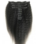 Brazilian virgin kinky straight Clips in hair extensions