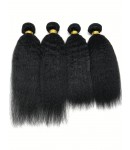 Brazilian virgin kinky straight 4 bundles wefts