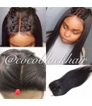 Brazilian virgin silk straight 4x4 lace closure