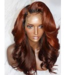 Emily70-Pre plucked Brazilian virgin loose big wave ombre color 360 wig 