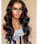 Margo-Brazilian virgin loose ocean wave middle part full lace wig