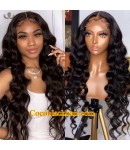 Angela 23-5x5 HD lace closure wig straight Wave Brazilian virgin human hair pre plucked 