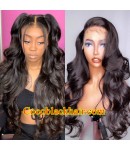 Hazel-HD Lace 13x6 Wig Loose Wave Pre plucked Brazilian virgin human hair glueless lace front wig 