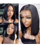 Marla-Middle parting bob Pre plucked 13x6 glueless lace front wig Brazilian virgin hair