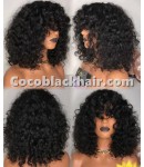 Emily51-Pre plucked Brazilian virgin natural curls 360 wig 