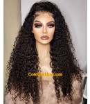 Denise-NEW 4C hairline natural curly HD lace front wig Brazilian virgin human hair 