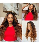 Angela 57-Ombre brown HLs 5x5 HD lace closure wig virgin human hair 