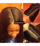 Brazilian virgin yaki straight 4x4 lace closure