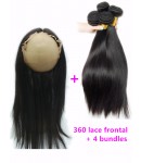 360 frontal with 4 bundles Brazilian virgin straight